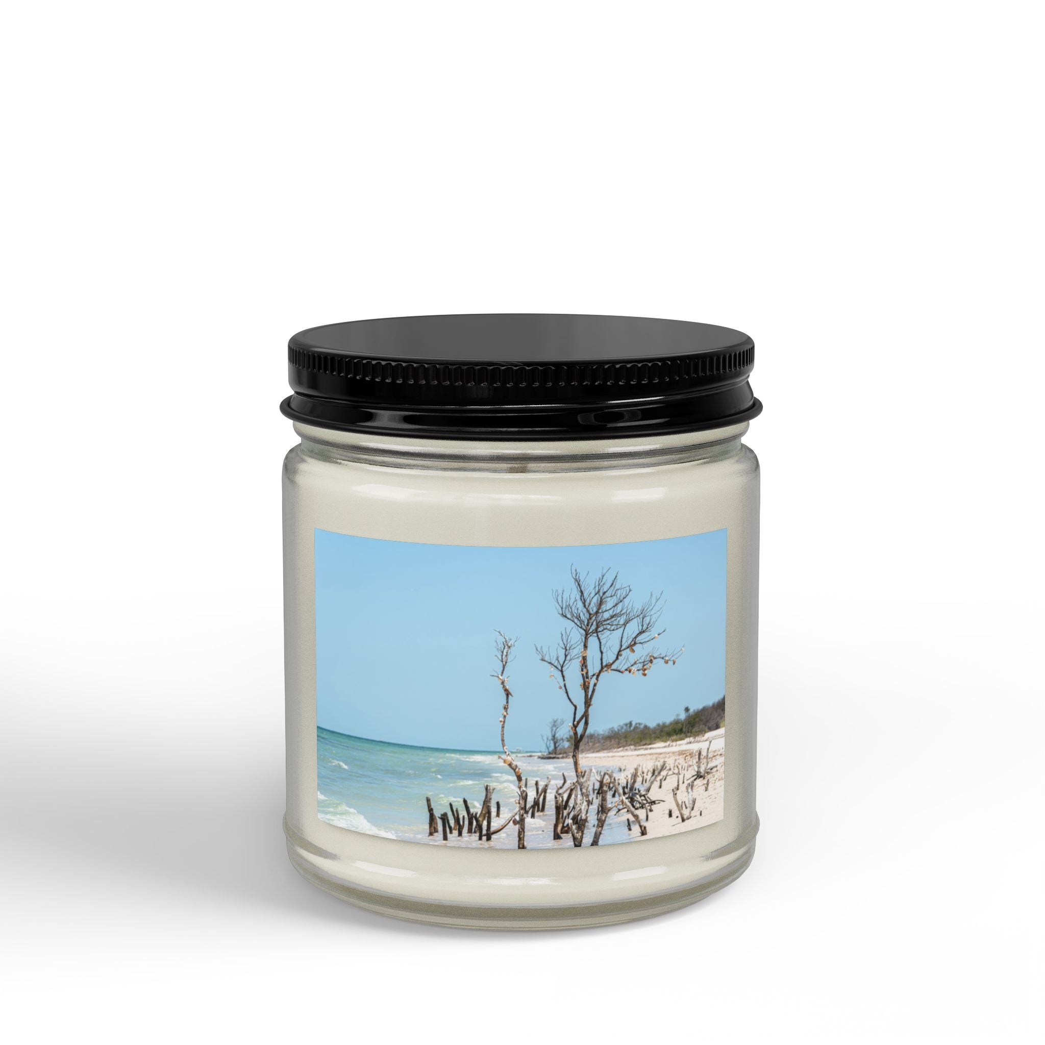 Soy Candle — Scented Beach Candle with Black Lid (4oz & 9oz)