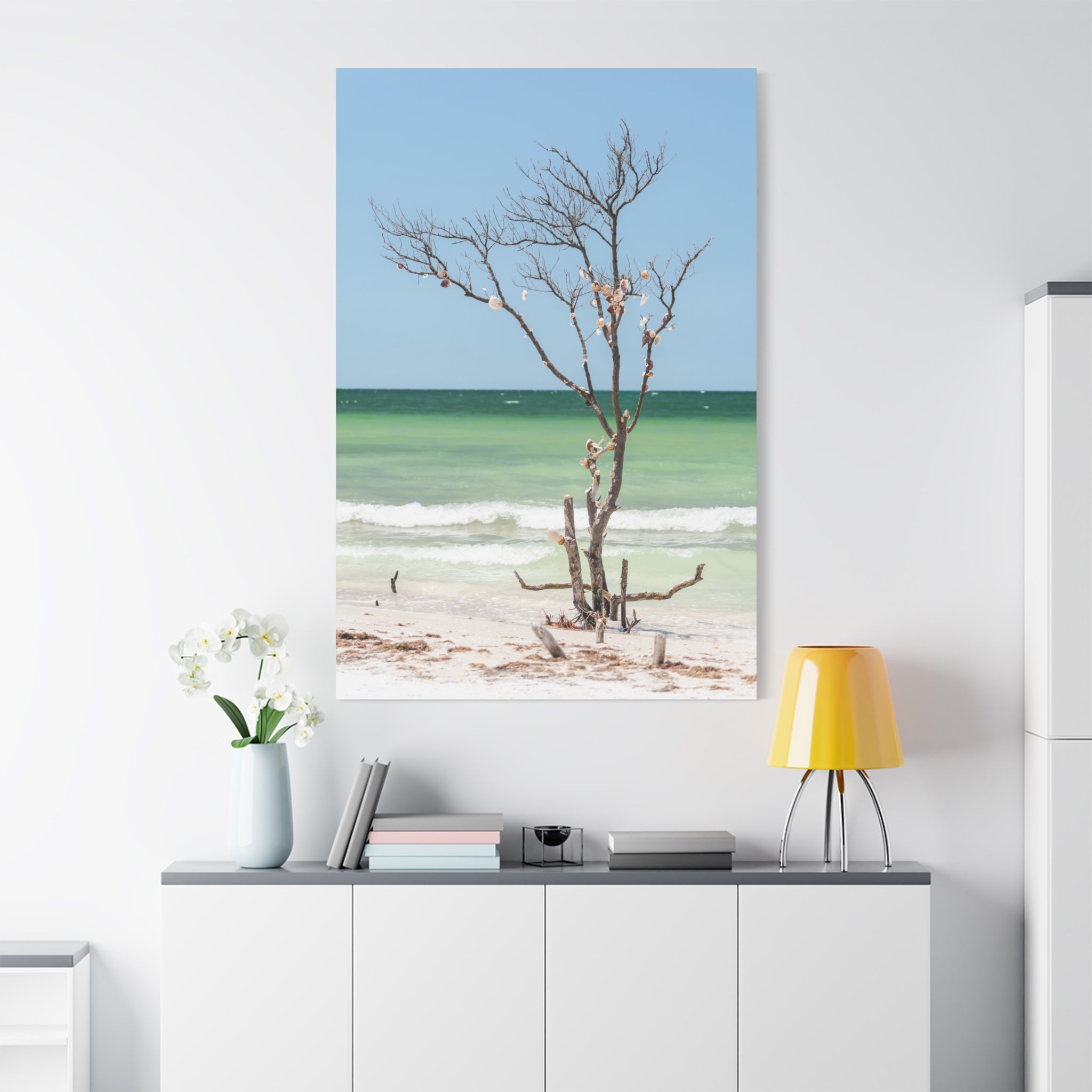 Canvas Wall Art - Honeymoon Island Seashell Tree