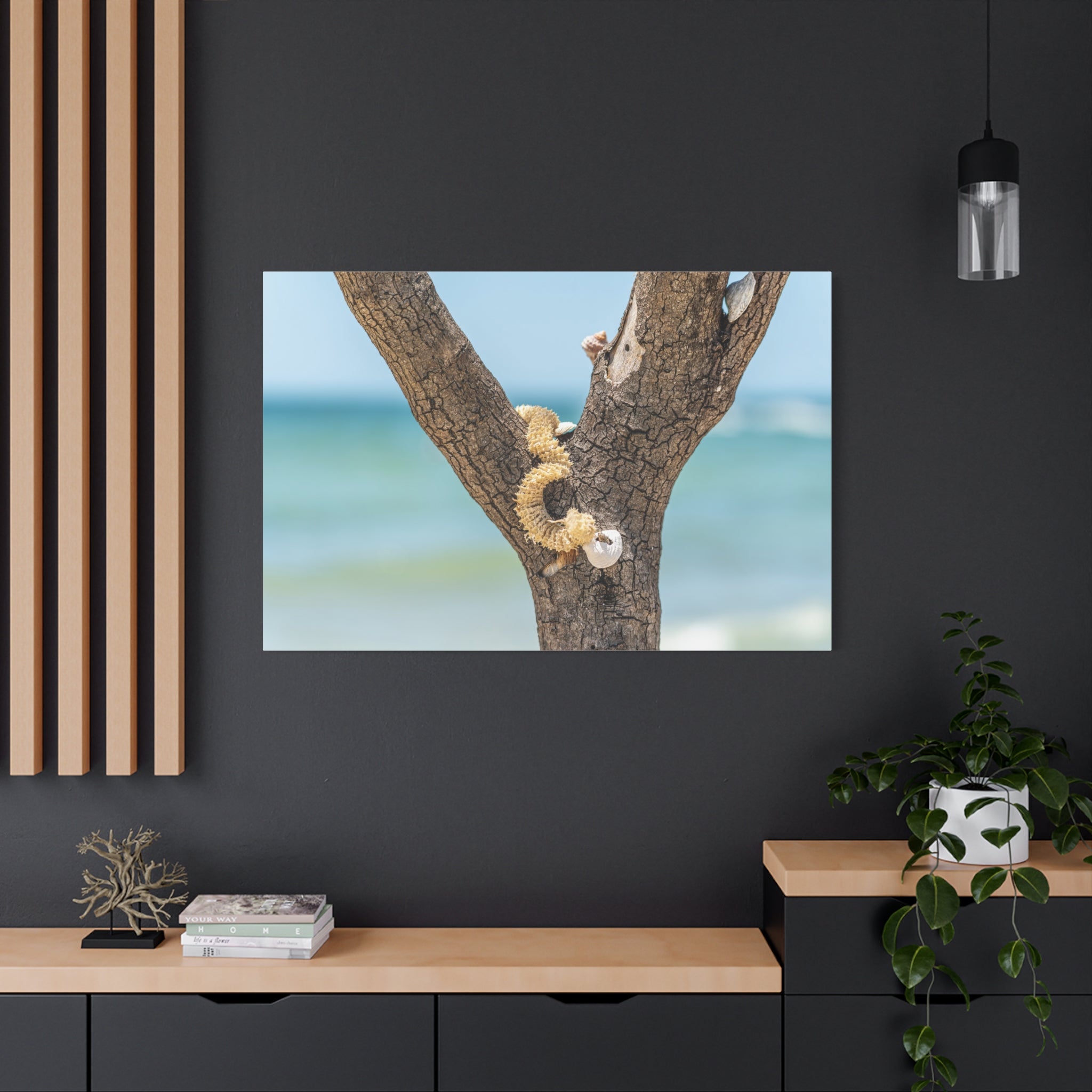 Canvas Wall Art - Honeymoon Island Seashell Tree