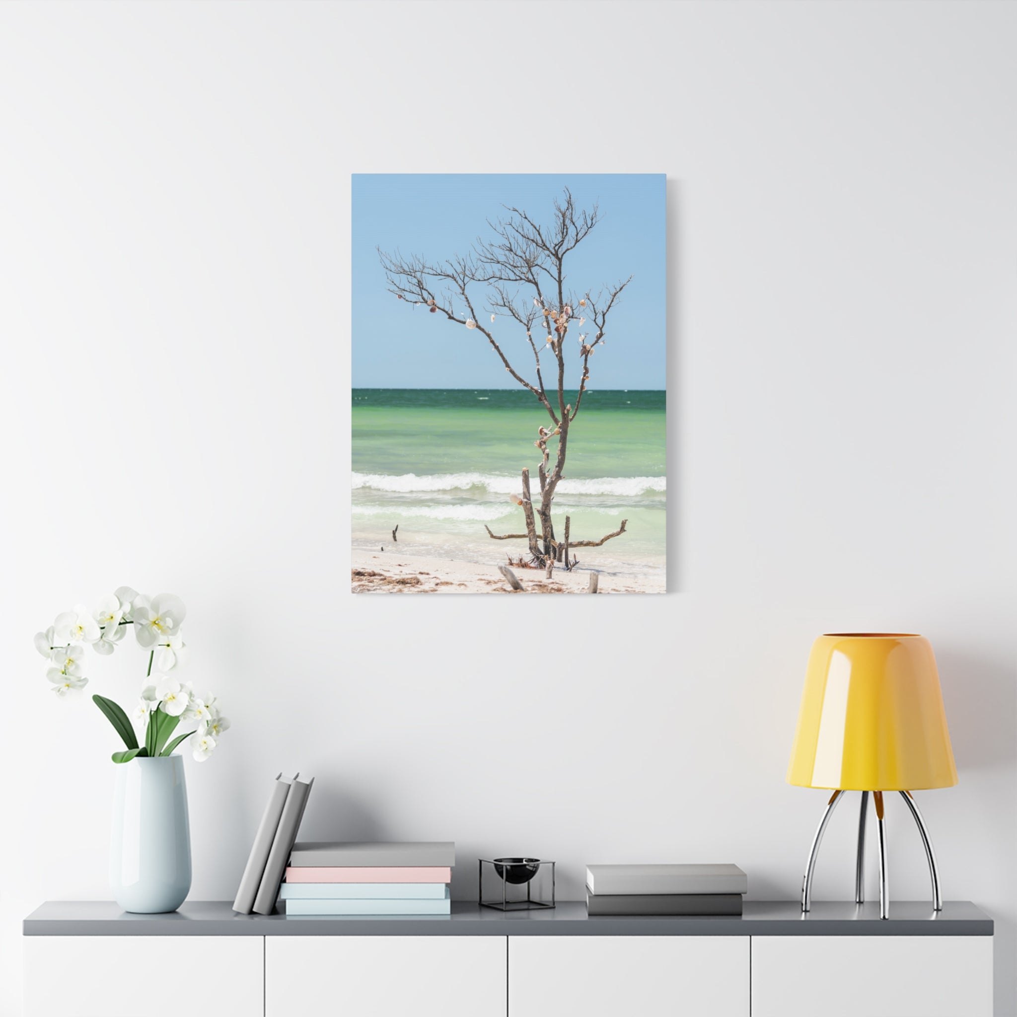 Canvas Wall Art - Honeymoon Island Seashell Tree