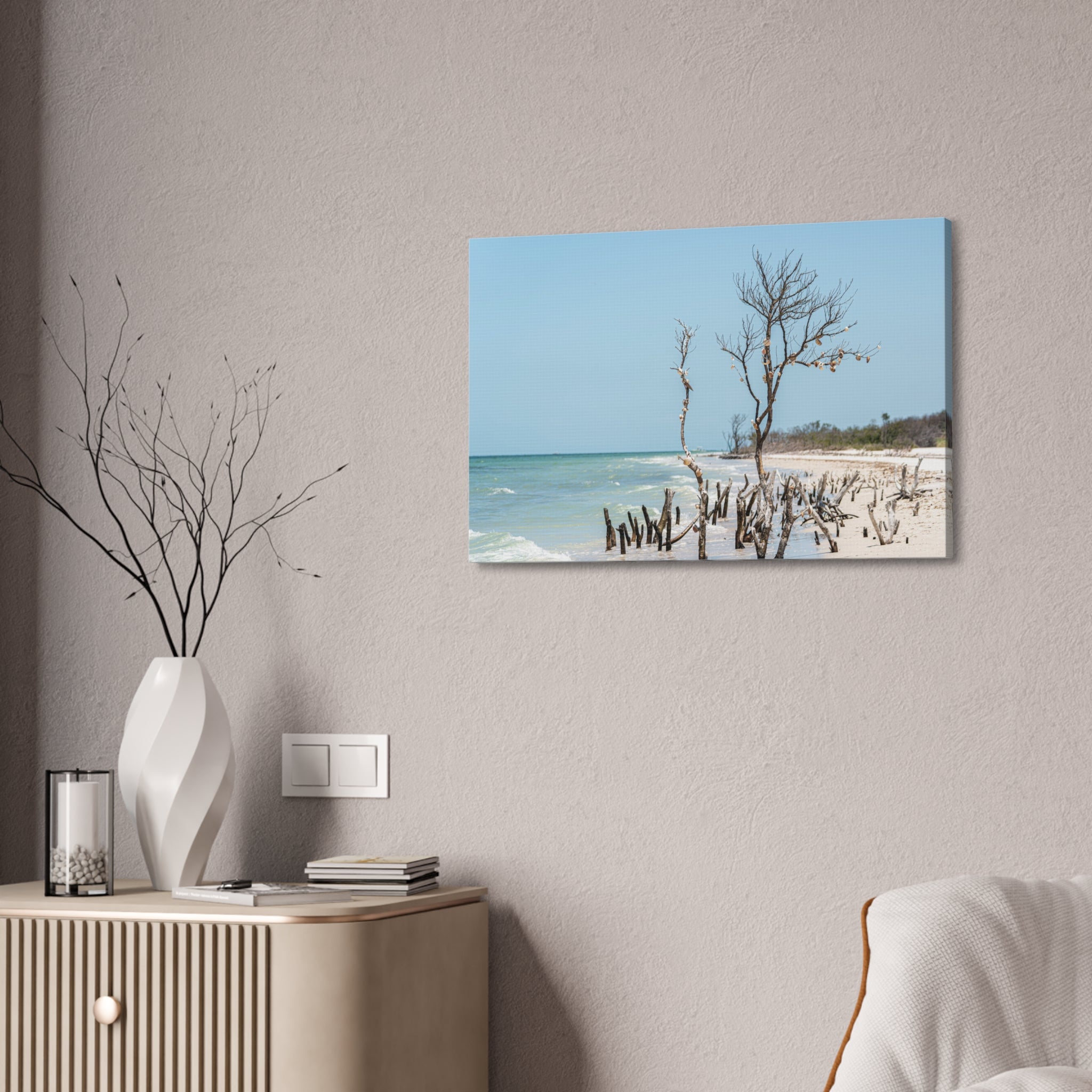 Canvas Wall Art - Honeymoon Island Driftwood