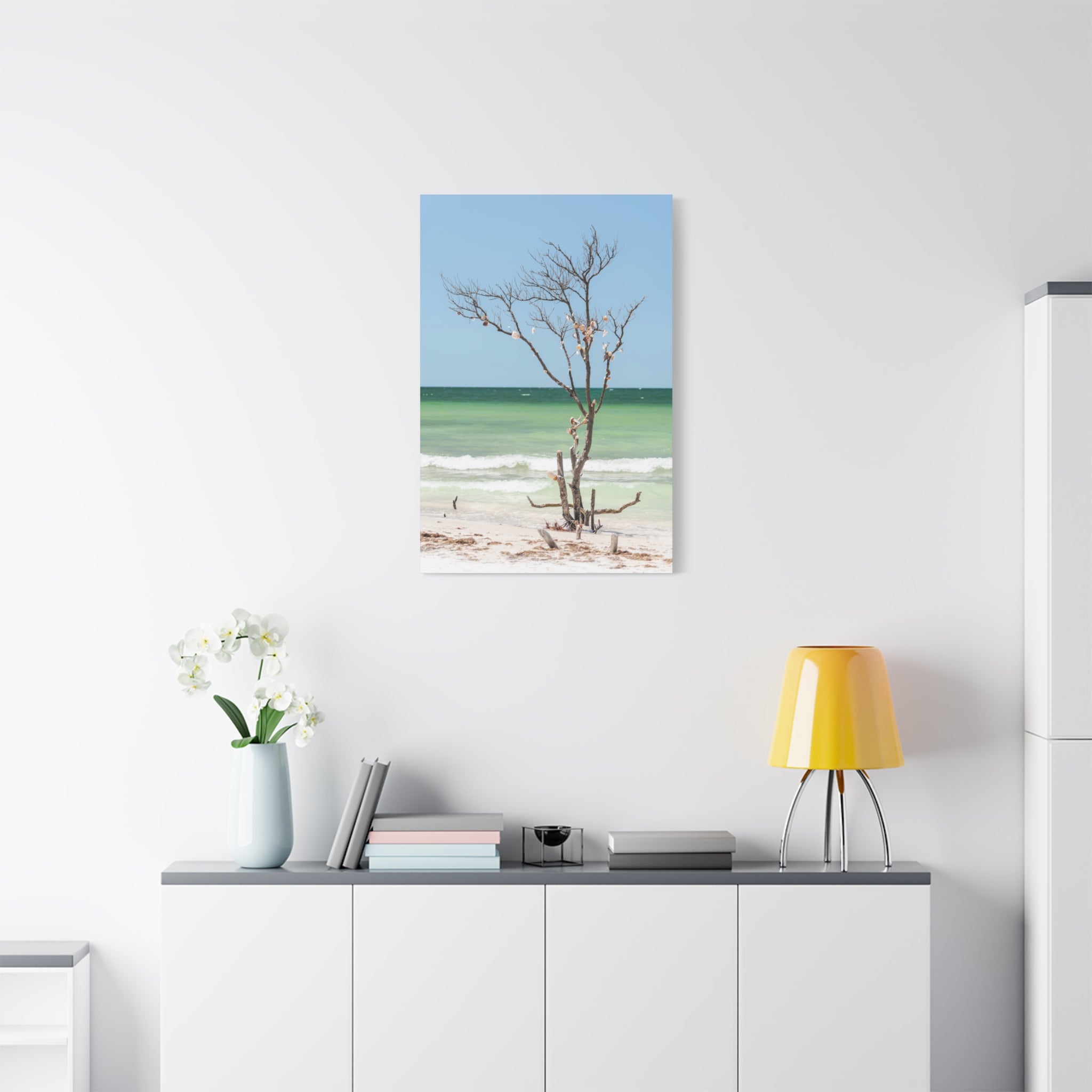Canvas Wall Art - Honeymoon Island Seashell Tree