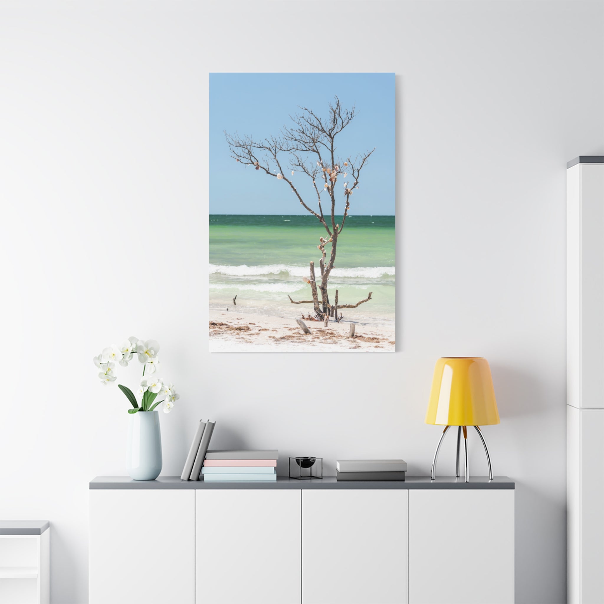 Canvas Wall Art - Honeymoon Island Seashell Tree