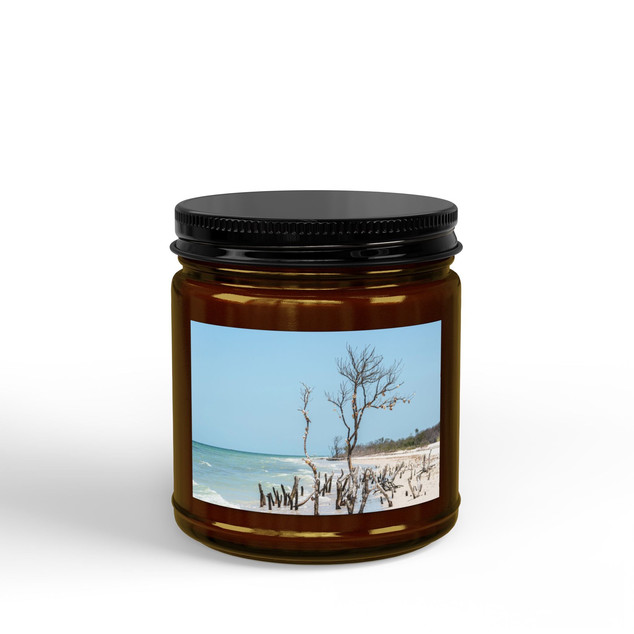 Soy Candle — Scented Beach Candle with Black Lid (4oz & 9oz)