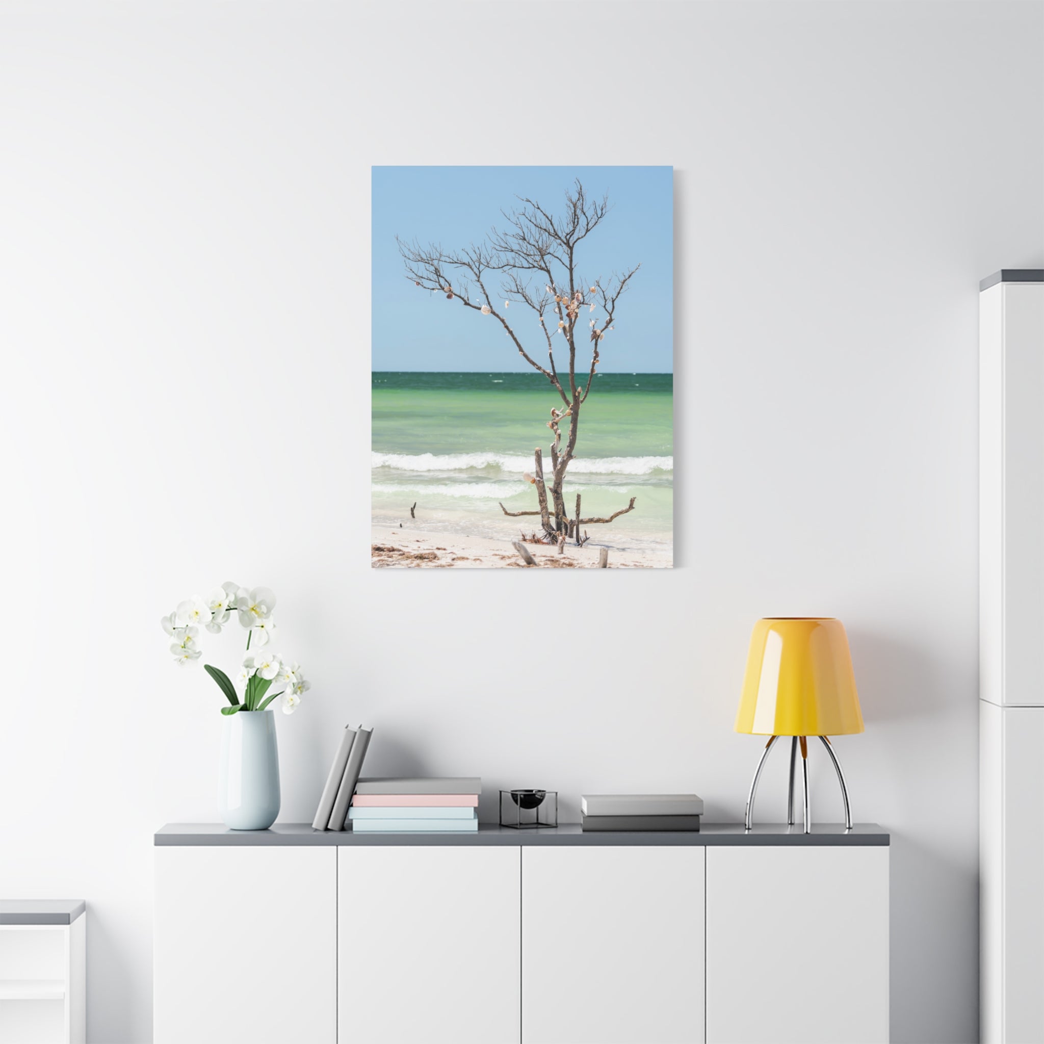 Canvas Wall Art - Honeymoon Island Seashell Tree